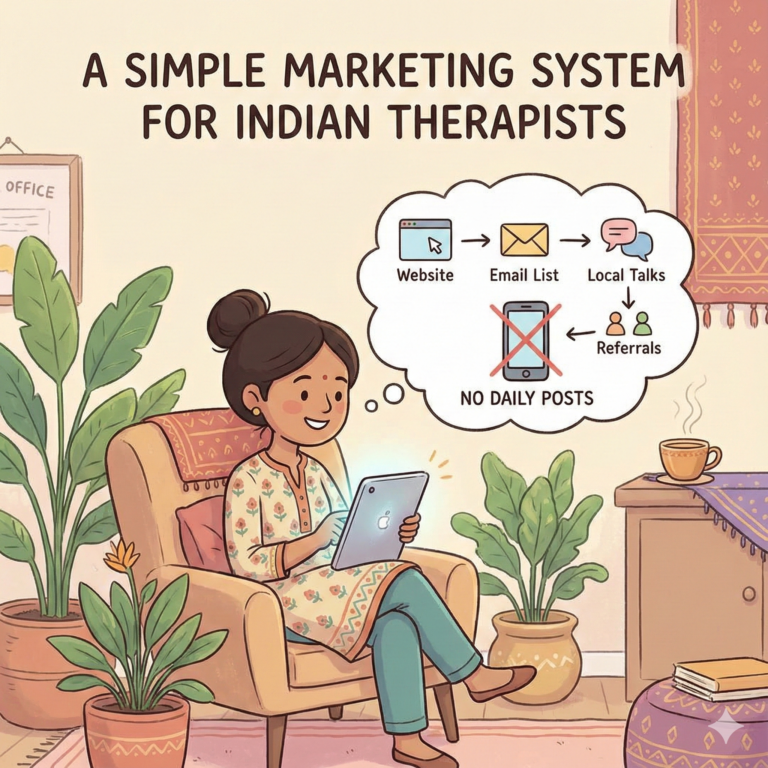 A Simple Marketing System for Indian Therapists (Without Daily Instagram Posting)